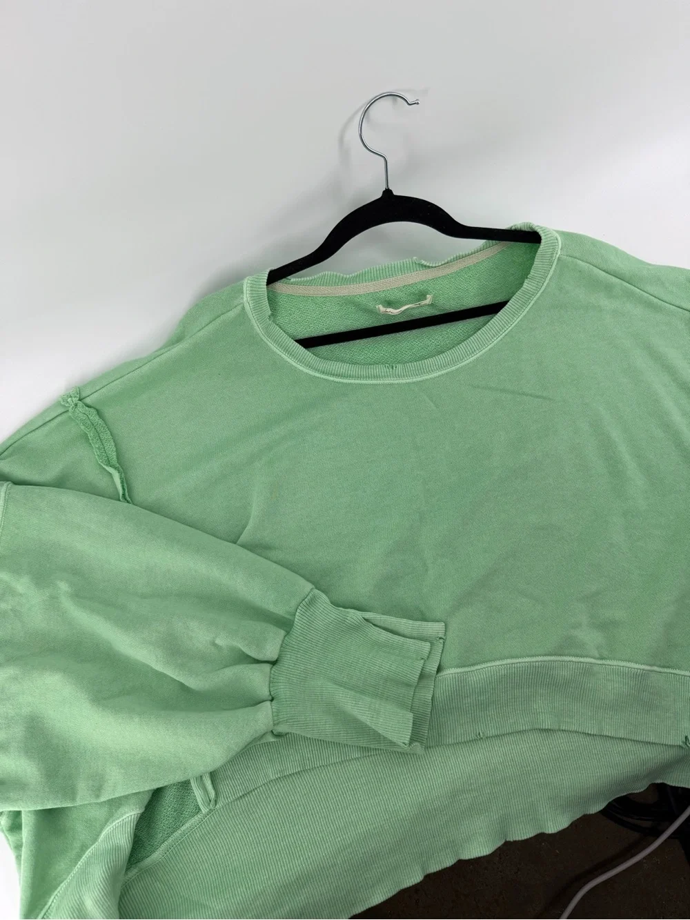 Free People We The Free Cropped Camden Sweatshirt in Meadow Size XL